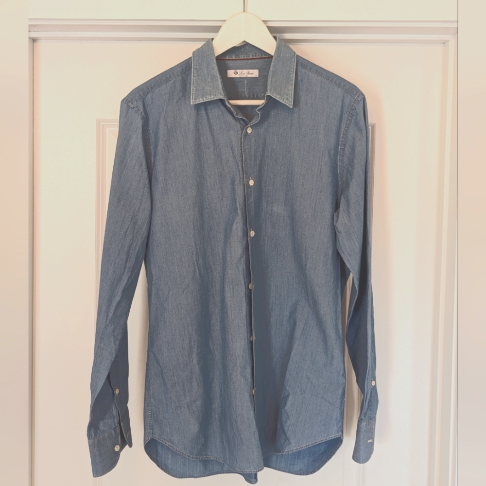 NWOT Chambray Loro Piana button down